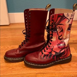 Vintage Dr.Martens Comic Girl Face 1914 Boots